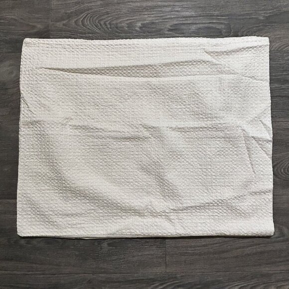 Quince Organic Luxe Honeycomb Sham Set of 2 Standard Undyed Pillow Cases Cream - Picture 3 of 9